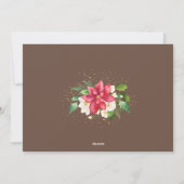 ブラウンポインセチアの花枠写真 シーズンカード (裏面)