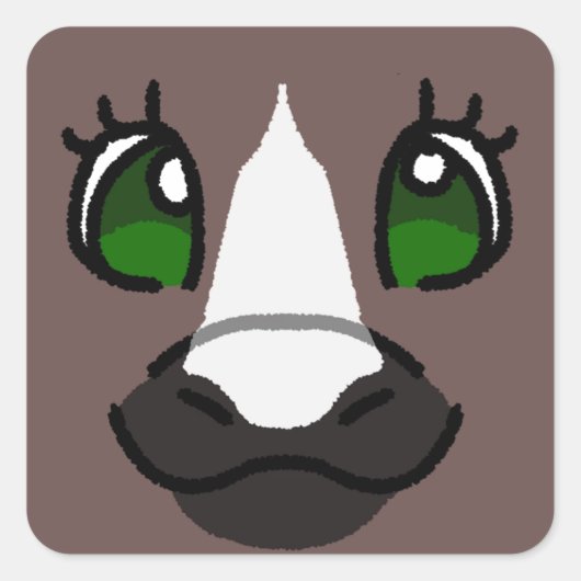 ブラウンポニー スクエアシール (正面)