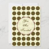 ブラウンポルカドット ファッション招待状 招待状 (裏面)
