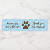 ブラウンポープリントパピードウウォーター瓶ラベル ペットボトルラベル (シングルラベル)