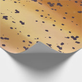 ブラウンマスの魚の皮のおもしろい斑点パターン ラッピングペーパー (角)