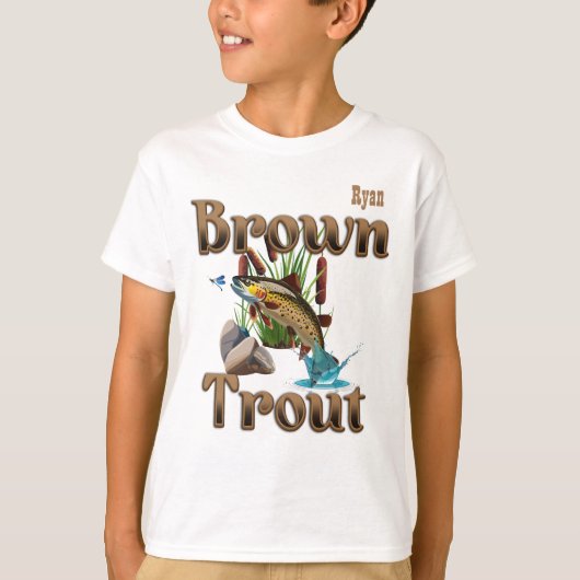 ブラウンマス少年のカスタマイズ可能 Tシャツ (正面)