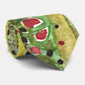 ブラウンマス皮フライ釣り釣りカラフル人 ネクタイ (ロール)