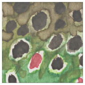 ブラウンマス釣り ファブリック (クローズアップ)