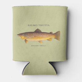 ブラウンマス魚とヴィンテージイラストレーション 缶クーラー