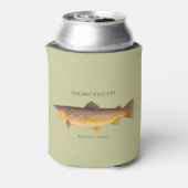 ブラウンマス魚とヴィンテージイラストレーション 缶クーラー (缶裏面)