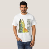 ブラウンマス魚類学、魚釣り、フライ釣り Tシャツ (正面フル)
