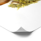 ブラウンマッシュルームプリント ポスター (角)