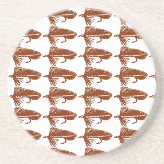 「ブラウンマトゥカ」ストリーマーフライパタンコースター。 コースター (正面)