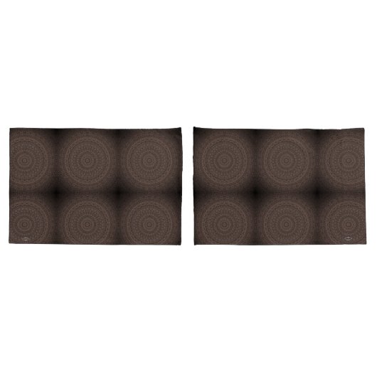 ブラウンマンデラデザインHAMbyWGピローケース 枕カバー (バックセット)