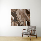 ブラウンマーブルアゲート金ゴールドグリッターグラム#1  タペストリー (インサイチュ(横))