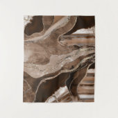 ブラウンマーブルアゲート金ゴールドグリッターグラム#1  タペストリー (正面)