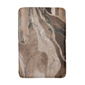 ブラウンマーブルアゲート金ゴールドグリッターグラム#1 バスマット (正面縦)