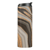 ブラウンマーブルゴールドヴィンテージデザイン タンブラー (回転左)