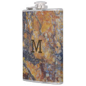 ブラウンマーブルストーンプリント フラスク (左)