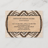 ブラウンマーブルバスルームフロアタイルインストーラー 名刺 (裏面)