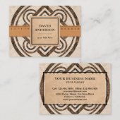 ブラウンマーブルバスルームフロアタイルインストーラー 名刺 (正面/裏面)