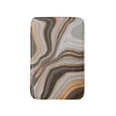 ブラウンマーブル金ゴールドヴィンテージデザイン バスマット (正面縦)