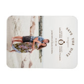 ブラウンミニマシンプルリストカスタムの写真結婚の写真 マグネット (横)