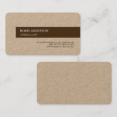 ブラウンミニマモダンリストプレーンプロフェッショナルトレンディー 名刺 (正面/裏面)