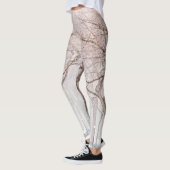 ブラウンミニマリストハローウィンターレギンス レギンス (左)