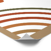 ブラウンミニマリスト抽象芸術ボーホジオメトリック ポスター (角)