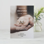 ブラウンミニマリスト結婚式招待状 招待状 (スタンド正面)