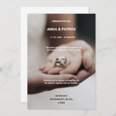 ブラウンミニマリスト結婚式招待状 招待状 (正面/裏面)