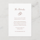 ブラウンミニマリスト結婚馬蹄型 | ゲスト詳細 エンクロージャーカード (正面)