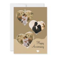 ブラウンミニマリスト記念写真コラージュ