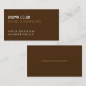 ブラウンミニマルエレガントプロフェッショナル 名刺 (正面/裏面)