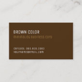 ブラウンミニマルエレガントプロフェッショナル 名刺 (正面)
