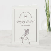 ブラウンミニマルハッピーイースター シーズンカード (正面)