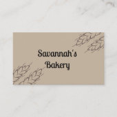 ブラウンミニマルベーキングウィスクベーカリー 名刺 (正面)