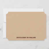 ブラウンミニマルレトロデザイン日付カードの保存 セーブザデート (裏面)