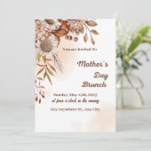 ブラウンミニマル秋マザーズデイブランチ 招待状 (スタンド正面)