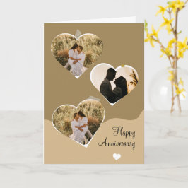 ブラウンミニマル記念写真丁重 カード