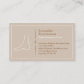 ブラウンミニマル足マッサー気にジポディアトリ 名刺 (裏面)