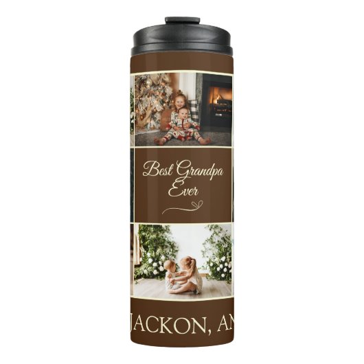 ブラウンミニマル8コラージュ最高のグランドパEver写真 タンブラー (正面)