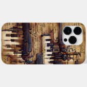 ブラウンミュージカルスチームパンクテーマ Case-Mate iPhoneケース (裏面 (横))