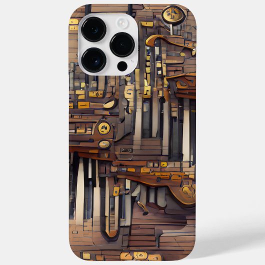 ブラウンミュージカルスチームパンクテーマ Case-Mate iPhoneケース (裏面)