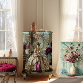 ブラウンメアリーアントワネットスタイルハイエンドポートレートアート 薄葉紙