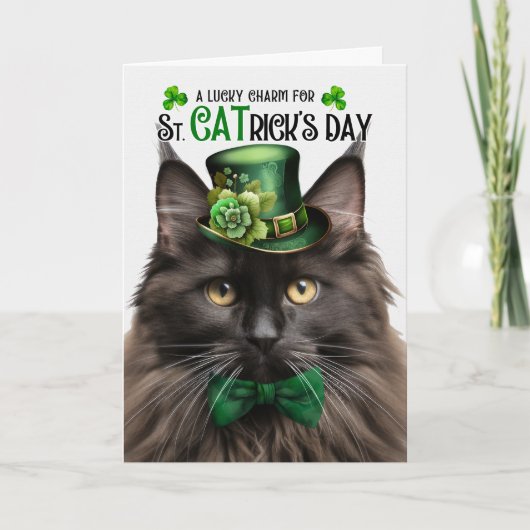ブラウンメインクーン St CATrick's Day Lucky Charm シーズンカード (正面)