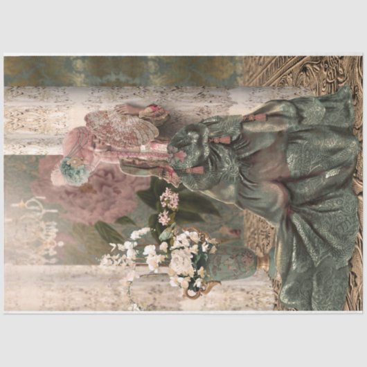 ブラウンメリーアントワネット華美ポートレートレディ 薄葉紙 (正面)