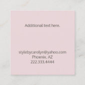 ブラウンモダンおよび赤面名刺 スクエア名刺 (裏面)