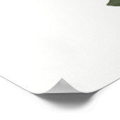 ブラウンモダンとクリームのフローラ歓迎の結婚兆候 ポスター (角)