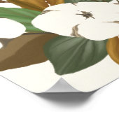 ブラウンモダンとクリームのフローラ歓迎の結婚兆候 ポスター (角)