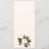 ブラウンモダンとクリームのフローラ結婚の メニュー (裏面)