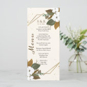 ブラウンモダンとクリームのフローラ結婚の メニュー (スタンド正面)