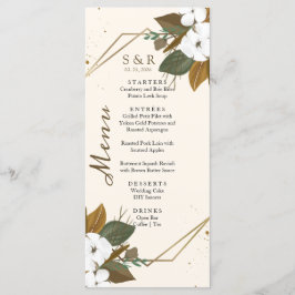 ブラウンモダンとクリームのフローラ結婚の メニュー